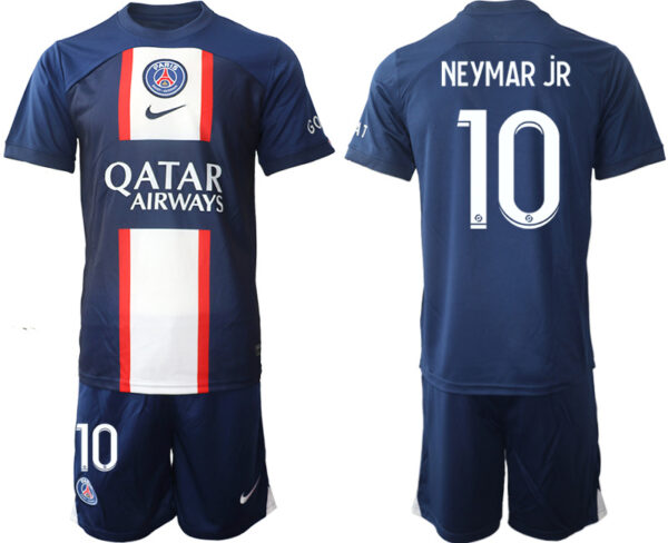 Men's Paris Saint-Germain #10 Neymar Jr 2023 Navy Home Soccer Jersey Suit