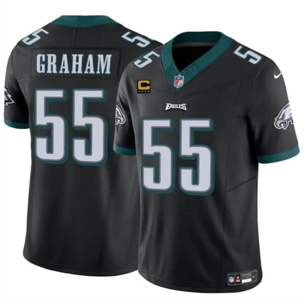 Men's Philadelphia Eagles #55 Brandon Graham Black F.U.S.E With 4-Star C Patch Vapor Untouchable Limited Stitched Football Jersey