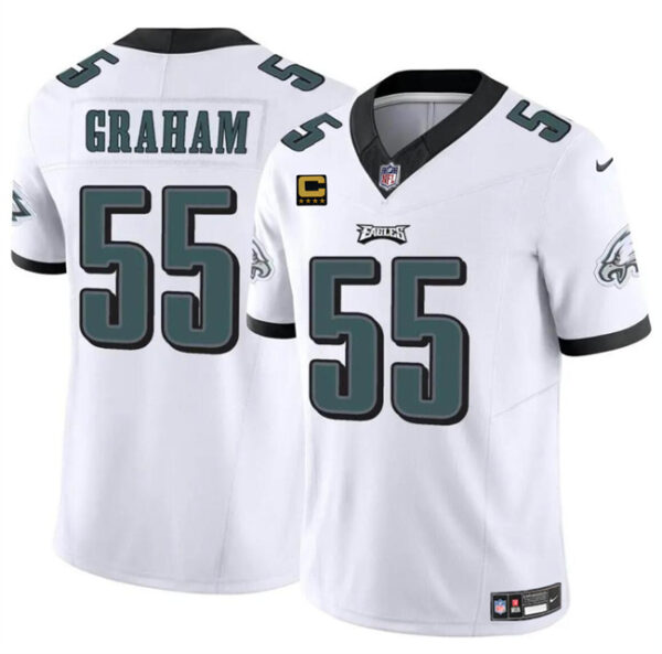 Men's Philadelphia Eagles #55 Brandon Graham White F.U.S.E With 4-Star C Patch Vapor Untouchable Limited Stitched Football Jersey