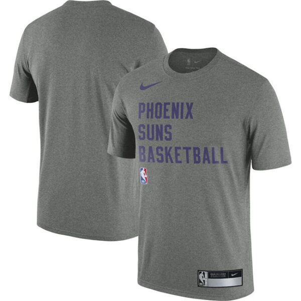 Men's Phoenix Suns Heather Gray 2023 24 Sideline Legend Performance Practice T-Shirt