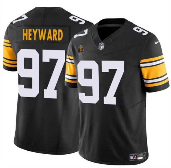 Men's Pittsburgh Steelers #97 Cameron Heyward Black 2024 F.U.S.E. With Walter Payton Patch Vapor Untouchable Limited Stitched Jersey