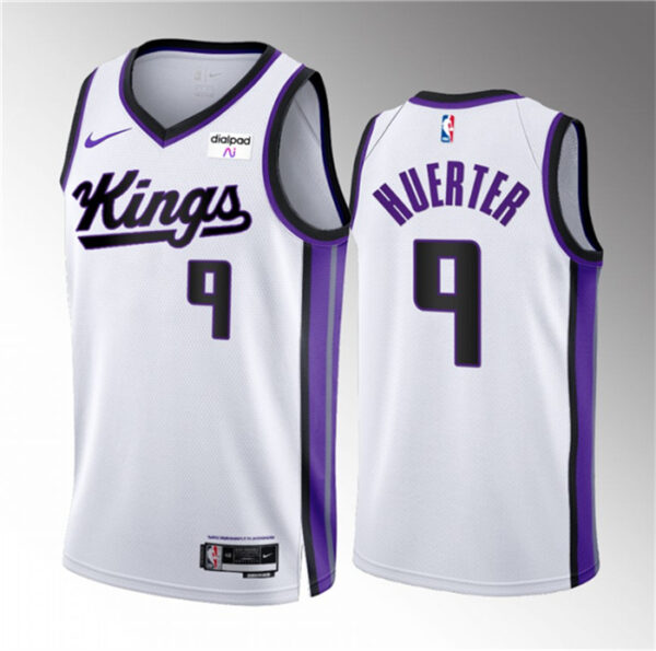 Men's Sacramento Kings #9 Kevin Huerter White 2023 24 Association Edition Stitched Basketball Jersey