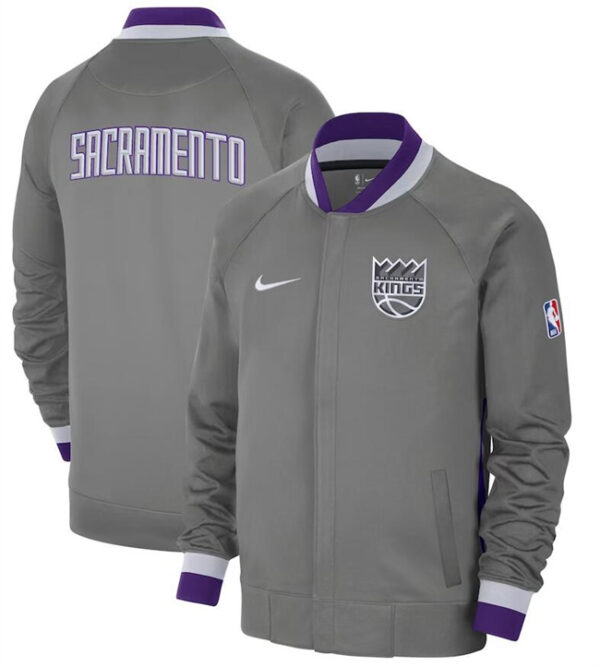 Men's Sacramento Kings Grey 2022 23 City Edition Full-Zip Jacket