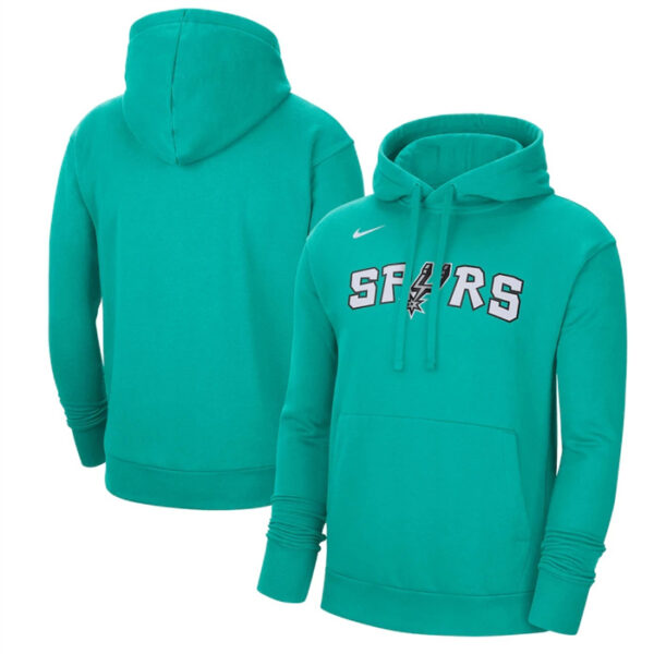 Men's San Antonio Spurs Teal 2022 23 City Edition Essential Pullover Hoodie