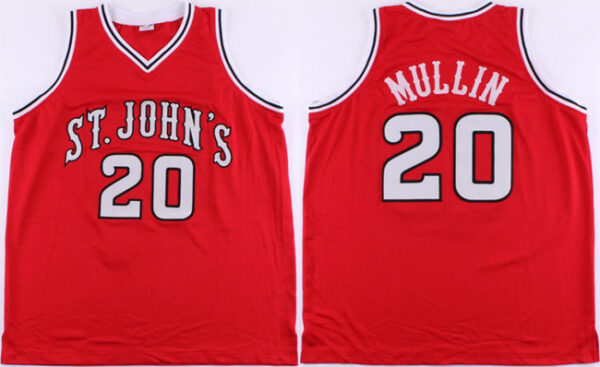 Men's St John's Red Storm #20 Chris Mullin Red Stitched Jersey