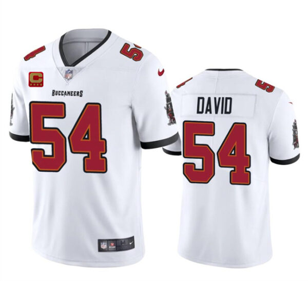 Men's Tampa Bay Buccaneers #54 Lavonte David White 2024 With 4-Star C Patch Vapor Untouchable Limited Stitched NFL Jersey