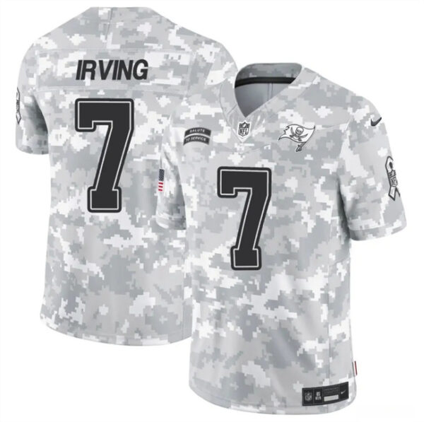 Men's Tampa Bay Buccaneers #7 Bucky Irving 2024 F.U.S.E Arctic Camo Salute To Service Limited Stitched Football Jersey