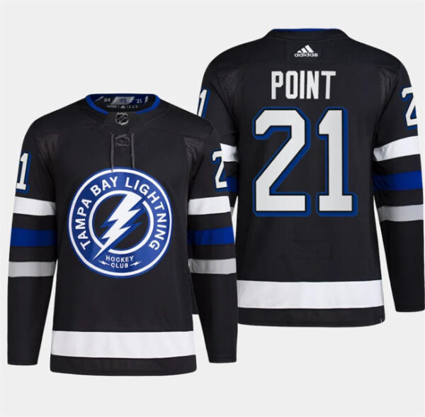 Men's Tampa Bay Lightning #21 Brayden Point Black Alternate Premier Breakaway Stitched Jersey