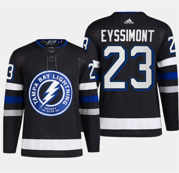 Men's Tampa Bay Lightning #23 Michael Eyssimont Black Alternate Premier Breakaway Stitched Jersey