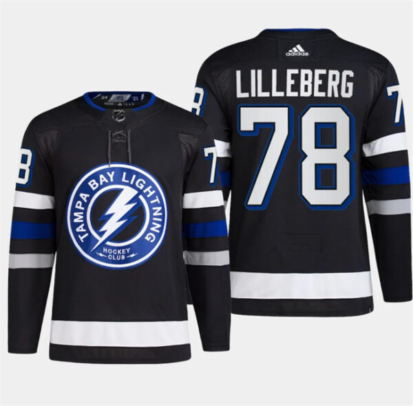 Men's Tampa Bay Lightning #78 Emil Martinsen Lilleberg Black Alternate Premier Breakaway Stitched Jersey