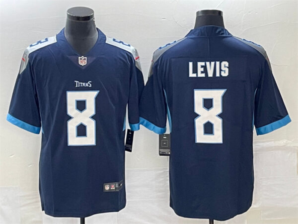 Men's Tennessee Titans #8 Will Levis Navy Vapor Untouchable Stitched Jersey