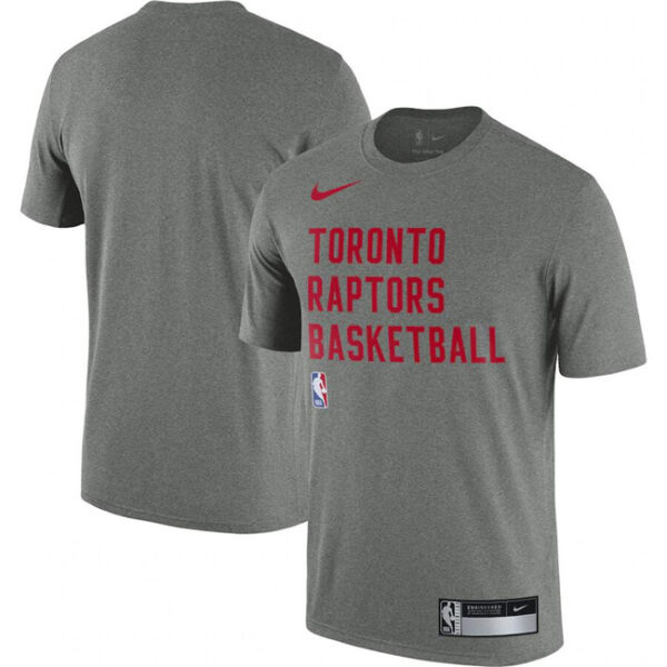 Men's Toronto Raptors Heather Gray 2023 24 Sideline Legend Performance Practice T-Shirt