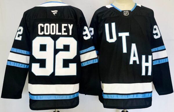 Men's Utah Hockey Club #92 Logan Cooley Navy 2024-25 Stitched Jersey