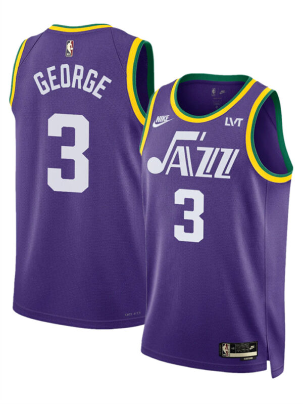 Men's Utah Jazz #3 Keyonte George Purple 2023 Classic Edition Stitched Basketball Jersey