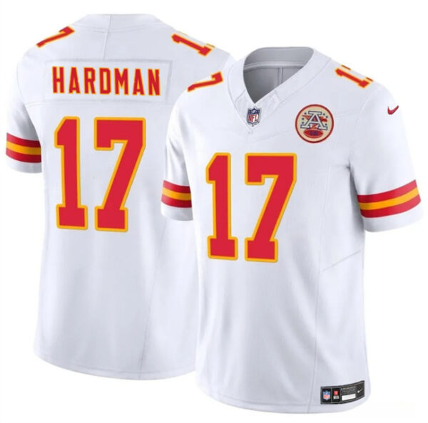 Men's Kansas City Chiefs #17 Mecole Hardman White 2024 F.U.S.E. Vapor Untouchable Limited Stitched Football Jersey