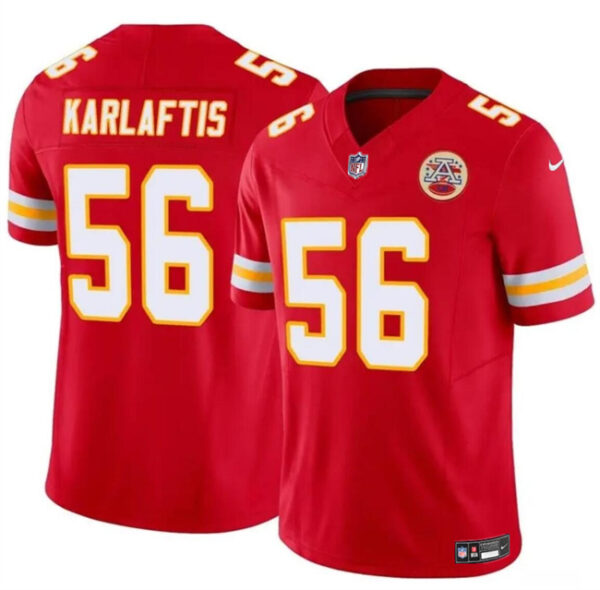 Men's Kansas City Chiefs #56 George Karlaftis Red 2024 F.U.S.E Vapor Untouchable Limited Stitched Football Jersey