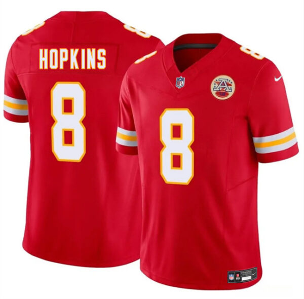 Men's Kansas City Chiefs #8 DeAndre Hopkins Red 2024 F.U.S.E. Vapor Untouchable Limited Stitched Football Jersey