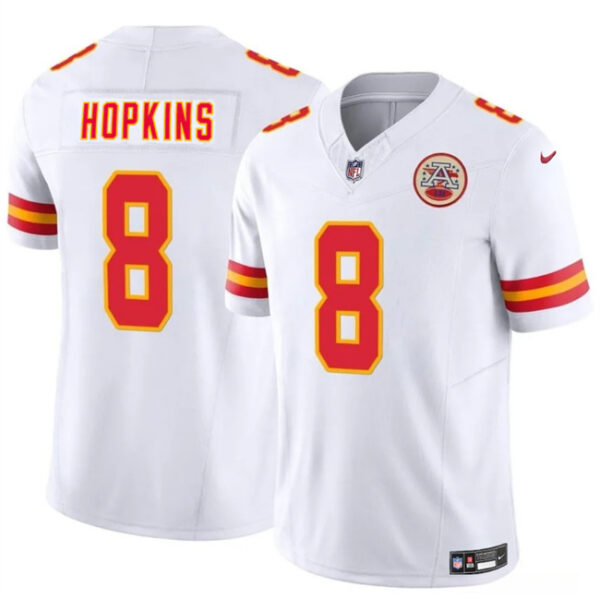 Men's Kansas City Chiefs #8 DeAndre Hopkins White 2024 F.U.S.E. Vapor Untouchable Limited Stitched Football Jersey