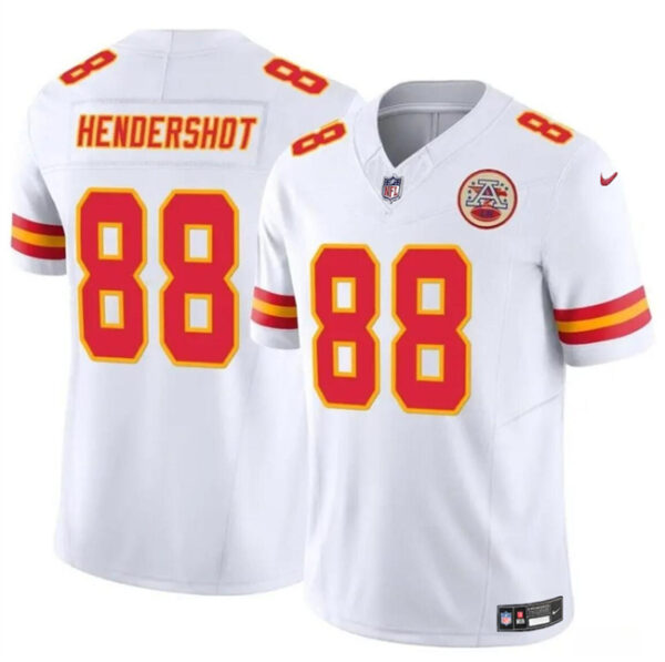 Men's Kansas City Chiefs #88 Peyton Hendershot White 2024 F.U.S.E Vapor Untouchable Limited Stitched Football Jersey