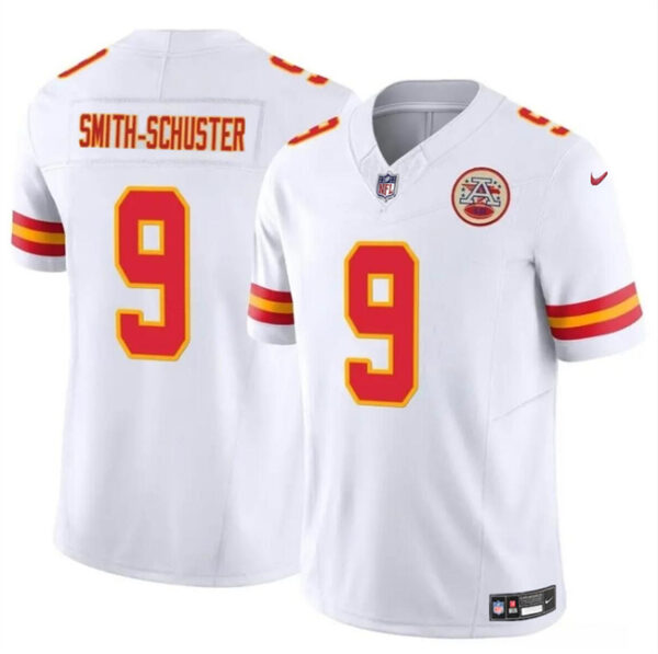 Men's Kansas City Chiefs #9 JuJu Smith-Schuster White 2023 F.U.S.E Vapor Untouchable Limited Stitched Football Jersey