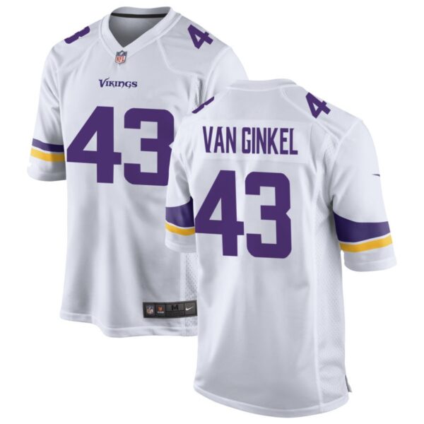 Men's Minnesota Vikings #43 Andrew Van Ginkel White  Game Jersey