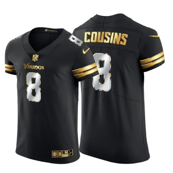 Minnesota Vikings #8 Kirk Cousins Men's Nike Black Edition Vapor Untouchable Elite NFL Jersey