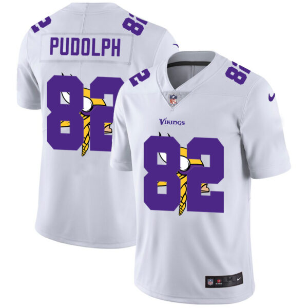 Minnesota Vikings #82 Kyle Rudolph White Men's Nike Team Logo Dual Overlap Limited NFL Jersey