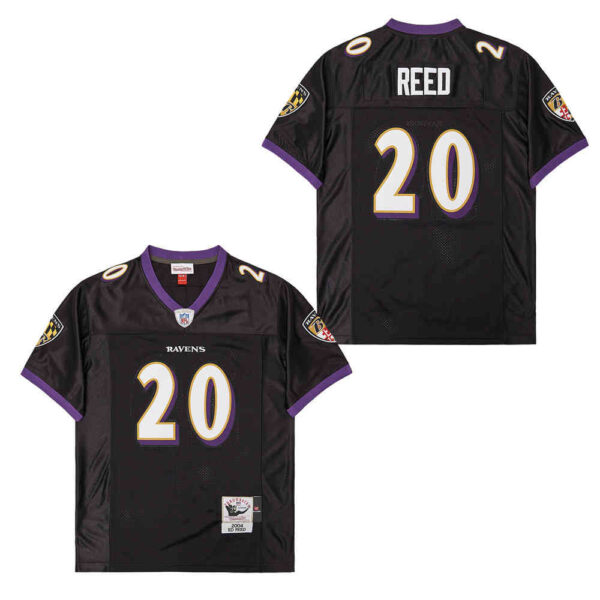 Mitchell&Ness Ravens #20 M&N Throwback Jerseys