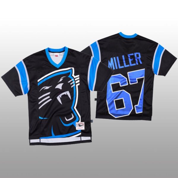 NFL Carolina Panthers #67 John Miller Black Men's Mitchell & Nell Big Face Fashion Limited NFL Jersey