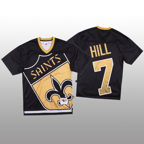 NFL New Orleans Saints #7 Taysom Hill Black Men's Mitchell & Nell Big Face Fashion Limited NFL Jersey