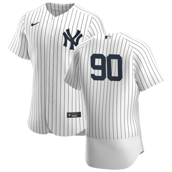 New York Yankees #90 Estevan Florial Men's Nike White Navy Home 2020 Authentic Player MLB Jersey