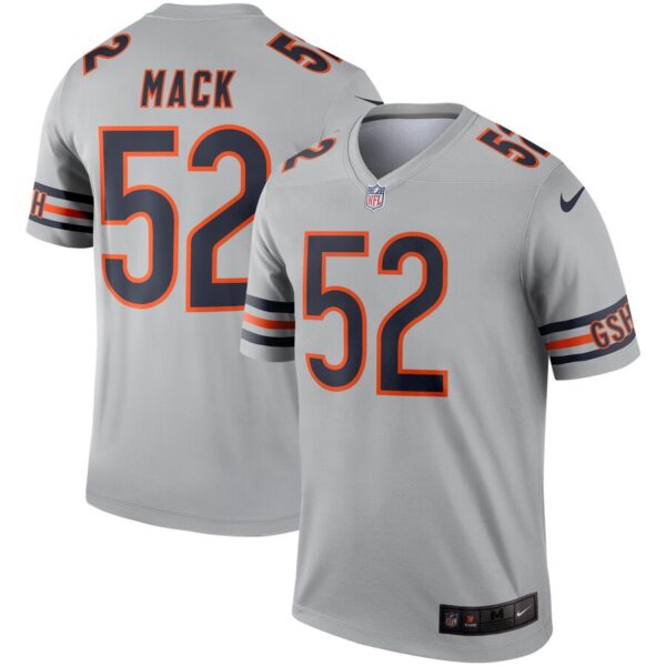 Nike Bears 52 Khalil Mack Silver Inverted Legend Jersey