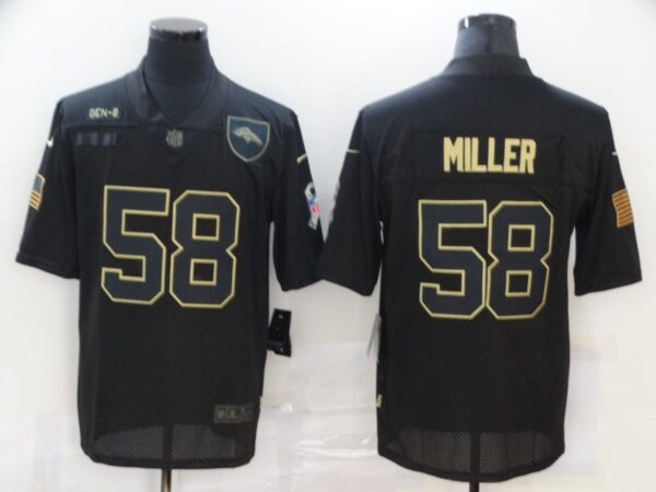 Nike Broncos 58 Von Miller Black 2020 Salute To Service Limited Jersey