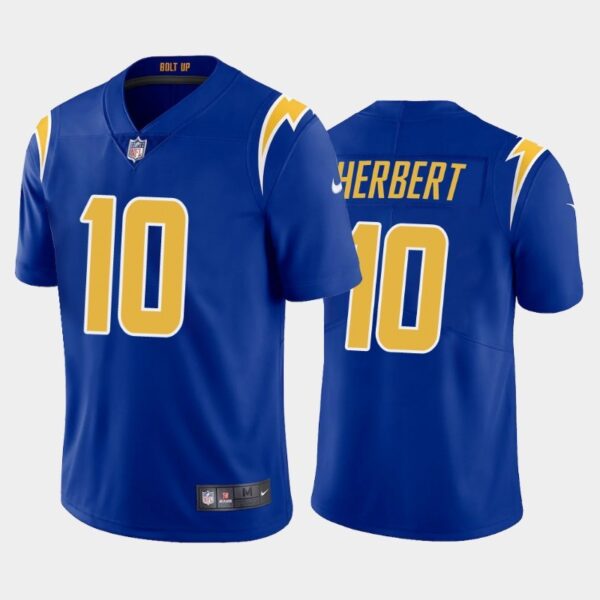 Nike Chargers 10 Justin Herbert Royal 2020 NFL Draft First Round Pick Vapor Untouchable Limited Jersey