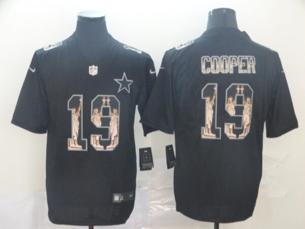 Nike Cowboys 19 Amari Cooper Black Statue Of Liberty Limited Jersey