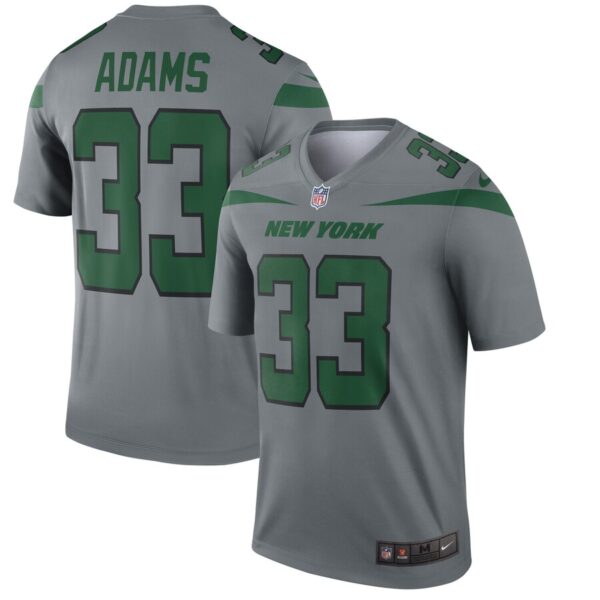 Nike Jets 33 Jamal Adams Gray Inverted Legend Jersey