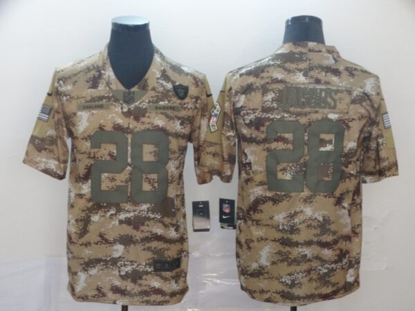 Nike Raiders 28 Josh Jacobs 2018 Camo Salute To Service Limited Jersey