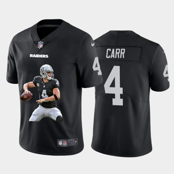 Nike Raiders 4 Derek Carr Black Player Name Logo Vapor Untouchable Limited Jersey