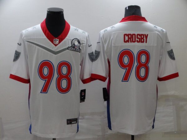 Nike Raiders 98 Maxx Crosby White 2022 NFC Pro Bowl Limited Jersey