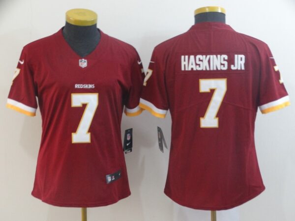 Nike Redskins 7 Dwayne Haskins Jr Burgundy Women Vapor Untouchable Limited Jersey