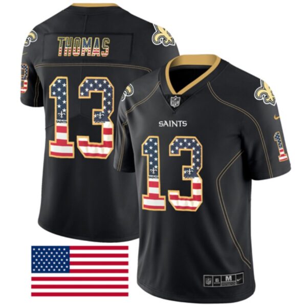 Nike Saints 13 Michael Thomas Black USA Flash Fashion Limited Jersey