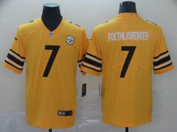 Nike Steelers 7 Ben Roethlisberger Gold Inverted Legend Limited Jersey