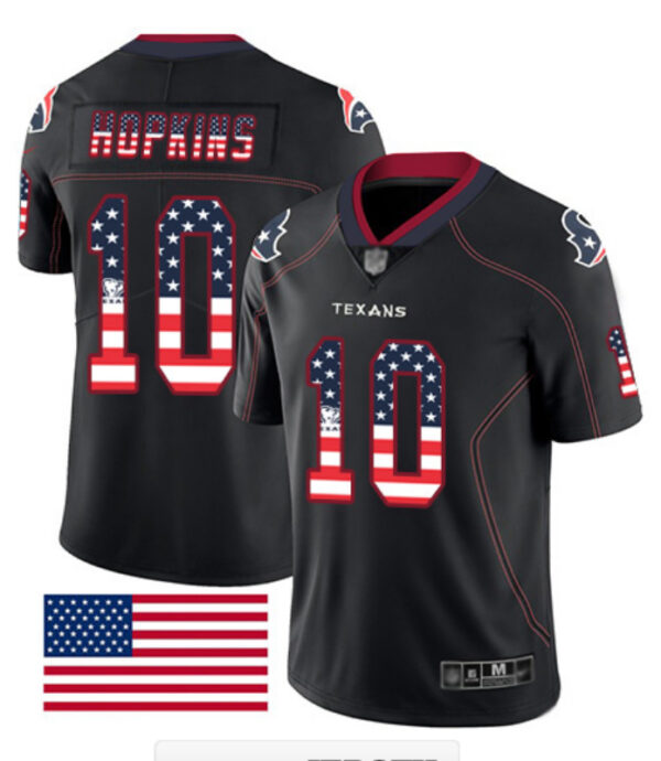 Nike Texans 10 DeAndre Hopkins Black USA Flash Fashion Limited Jersey