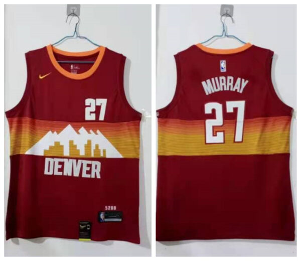 Nuggets 27 Jamal Murray Red 2020 21 City Edition Nike Swingman Jersey