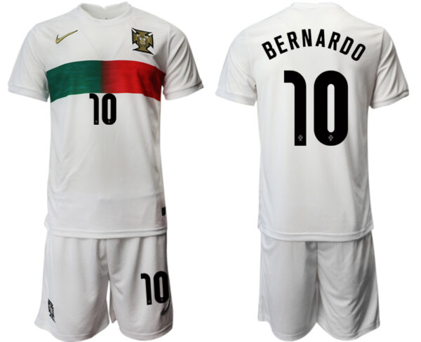 Portugal 10 BERNARDO Away 2022 FIFA World Cup Qatar Soccer Jersey