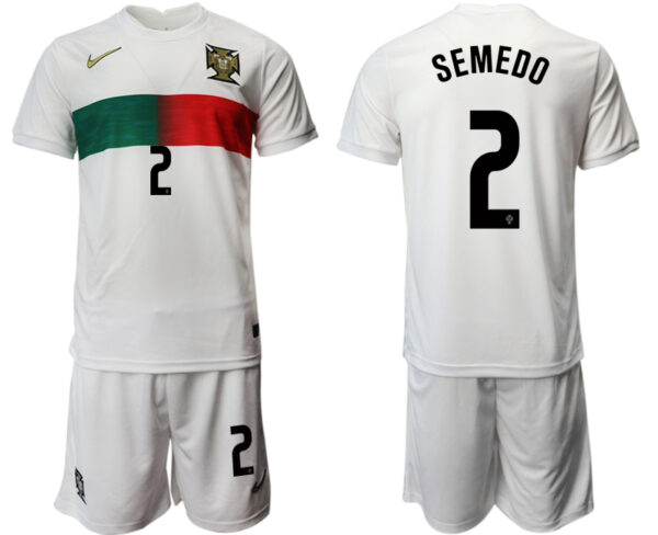 Portugal 2 SEMEDO Away 2022 FIFA World Cup Qatar Soccer Jersey