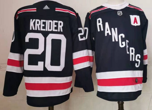 Rangers 20 Chris Kreider Navy Adidas Jersey