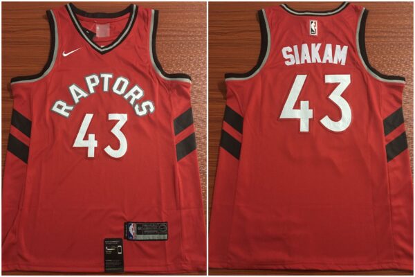 Raptors 43 Pascal Siakam Red Nike Swingman Jersey