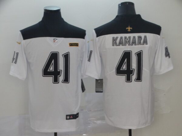 Saints 41 Alvin Kamara White City Edition Vapor Untouchable Limited Jersey