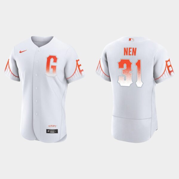 San Francisco Giants #31 Robb Nen Men's 2021 City Connect Authentic White Jersey